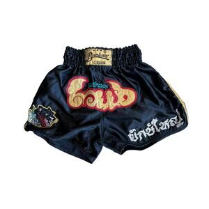 Rolling Loud Thailand Muay Thai Fighting Shorts Black Mens Small
